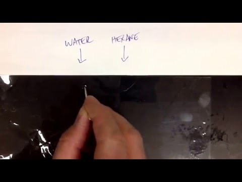 Video: Vai ūdens un heksāns sajaucas, kas ir heksāna slānis?