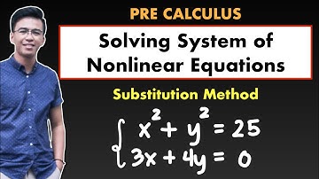 Pre Calculus - Solving System of Nonlinear Equations | Systems of Equations