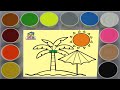 Sand Painting Papaya ( papita ) Tree 🌴, sand painting scenery #sandartcollection