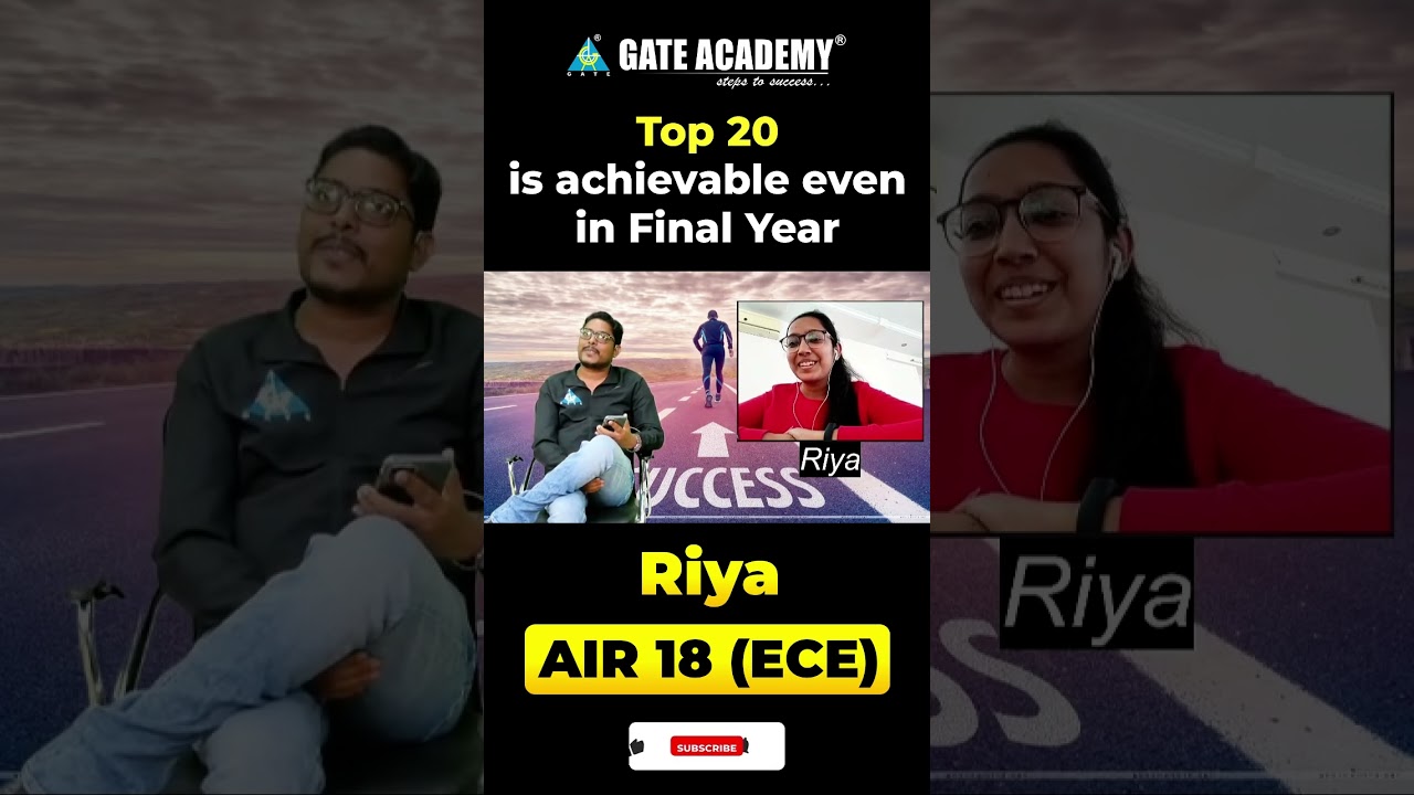 Final Year Mein GATE Top 20! 🔥 Riya AIR 18 (ECE) | Gate Academy