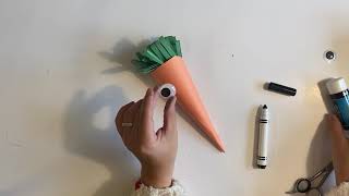 how to make a carrot craft for kids  كيفية صنع جزر من الورق للاطفال