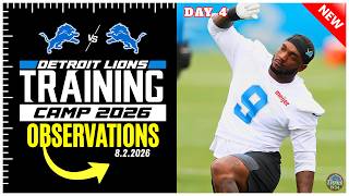 Detroit Lions Training Camp Updates Day 4  |  Derrick Moore Injured & Teslaa Struggles