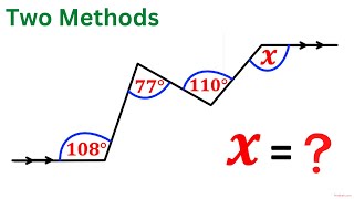 Two Methods to Solve for the angle X | (Step-by-step explanation) | #math #maths