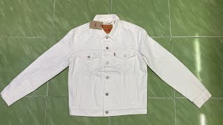 Jacket levis original white trucker levis white