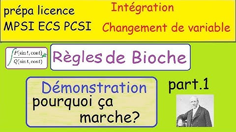 Intégration par changement variable-Pourquoi les  règles de Bioche fonctionnent-elles ?  Partie 1