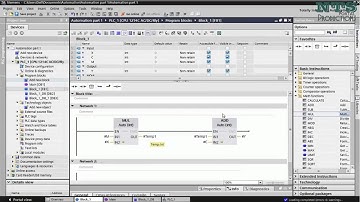 Bài 6 : Lập trình khối Function Block FB và các hàm toán học PLC Siemens TIA Portal