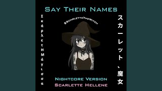 Say Their Names Trans Rememberance (Nightcore Version)