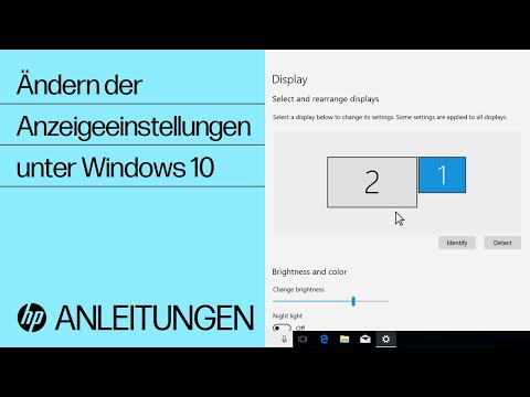 Ändern der Anzeigeeinstellungen unter Windows 10