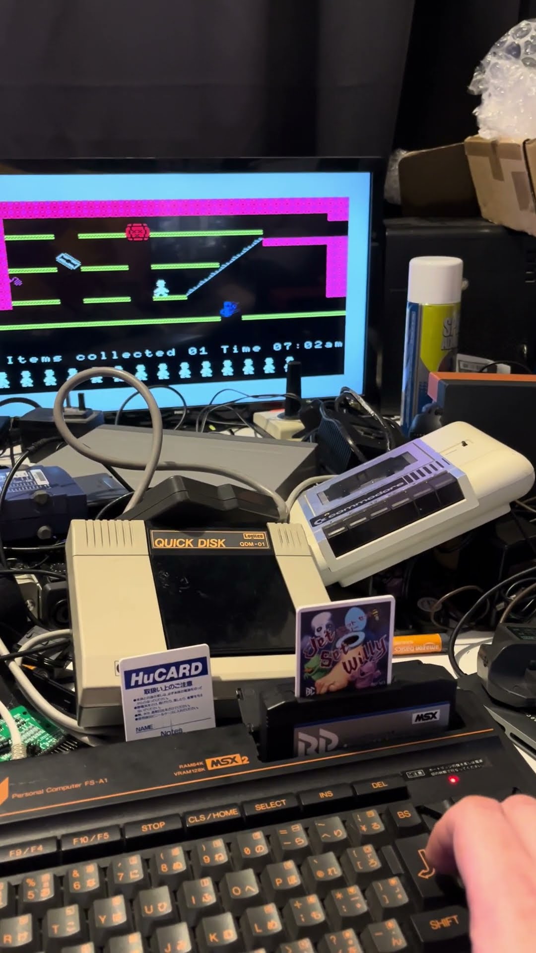 Playing Jet Set Willy on the #MSX using the Hudson BeeCard