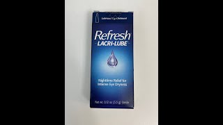 Refresh Lacri-Lube Lubricant Eye Ointment Unboxing