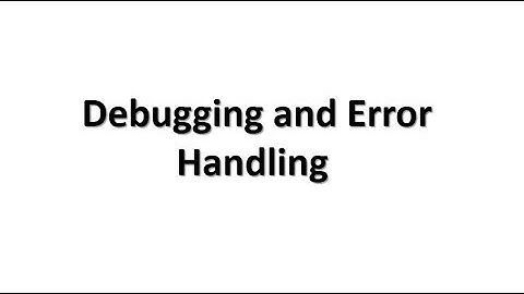 011 MS Access VBA –  Debugging and Error Handling تتبع ومعالجة الاخطاء فى برمجة اكسيس