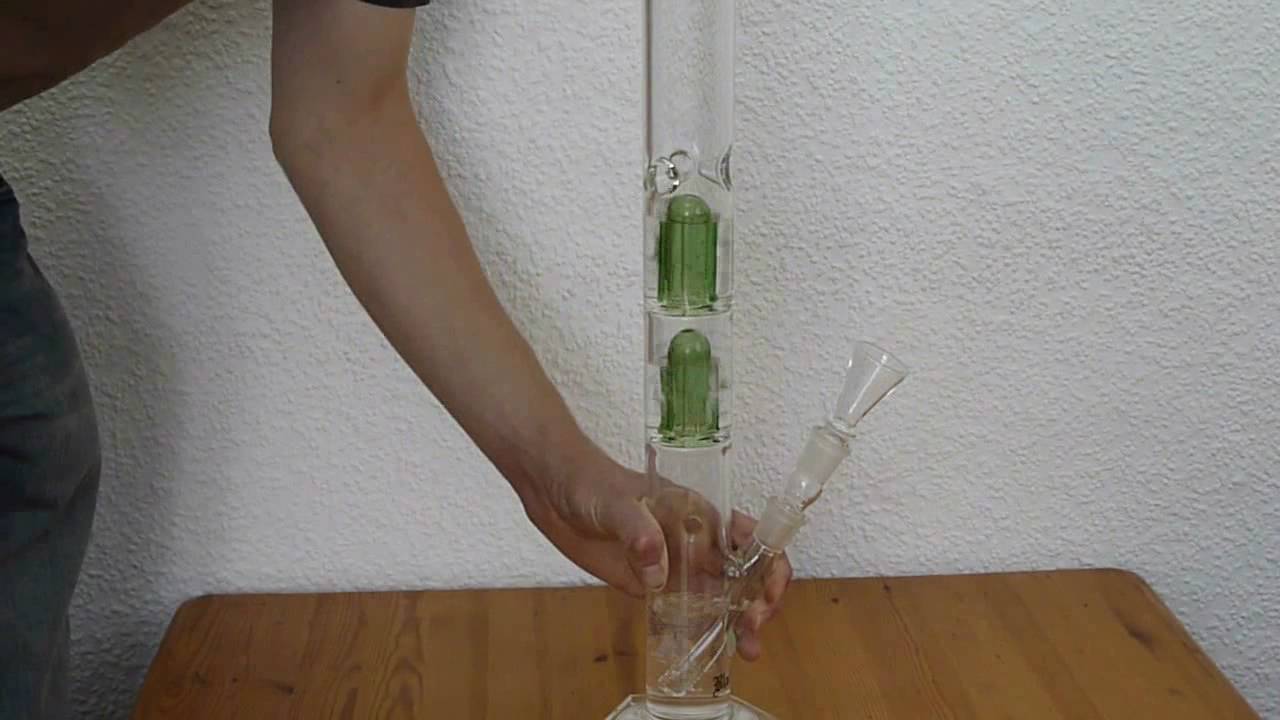 Black Leaf double Percolator Bong GPER 1