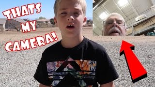OLD MAN TRIES TO STEAL CAMERA!