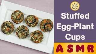 Stuffed Eggplant Cups Recipe | Unique Brinjal Appetizer | Baba Food ASMR