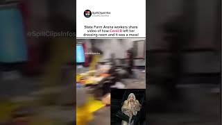 Cardi B Dressing Room at State Farm Arena Goes Viral After Workers Share Messy Aftermath #cardib
