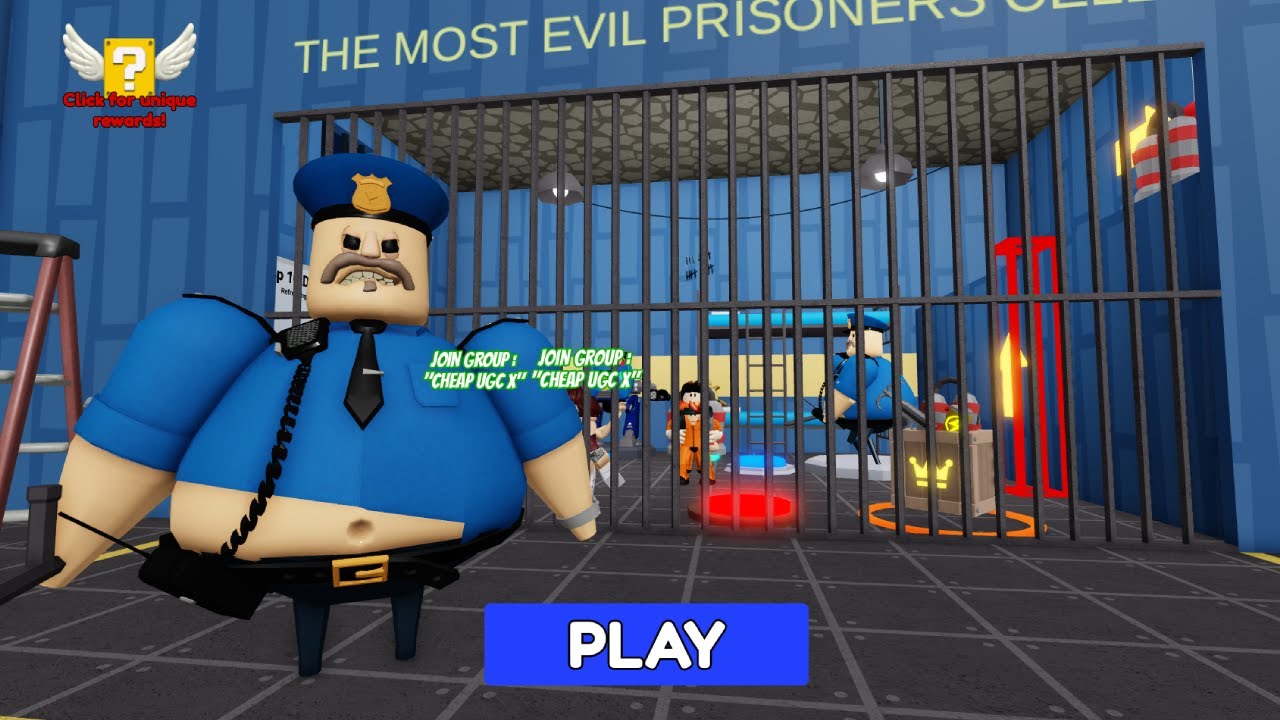 [FREE ITEMS!] POLICE BOY 2 PLAYER ESCAPE PRISON! SCARY OBBY ALL JUMPSCARES