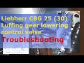 Liebherr CBG 25 (30) Litronic Luffing gear lowering control valve troubleshooting