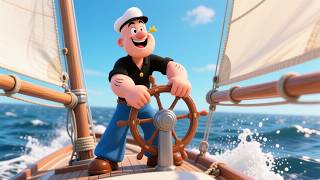 Popeye Sails The Sea 🚢🌊 Fun Ocean Adventure Song for Kids | Nursery Rhymes &amp; Sailor Play 🎶⚓