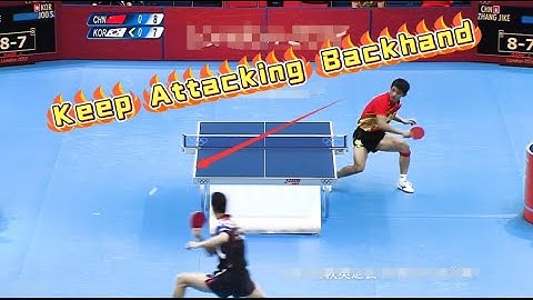 [table tennis]Keep attacking their backhand when against lob，Zhang Jike teaching againest lob.
