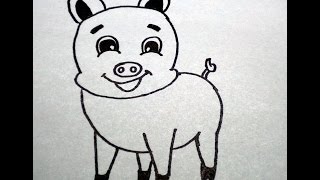 How To Draw Pig Cartoon