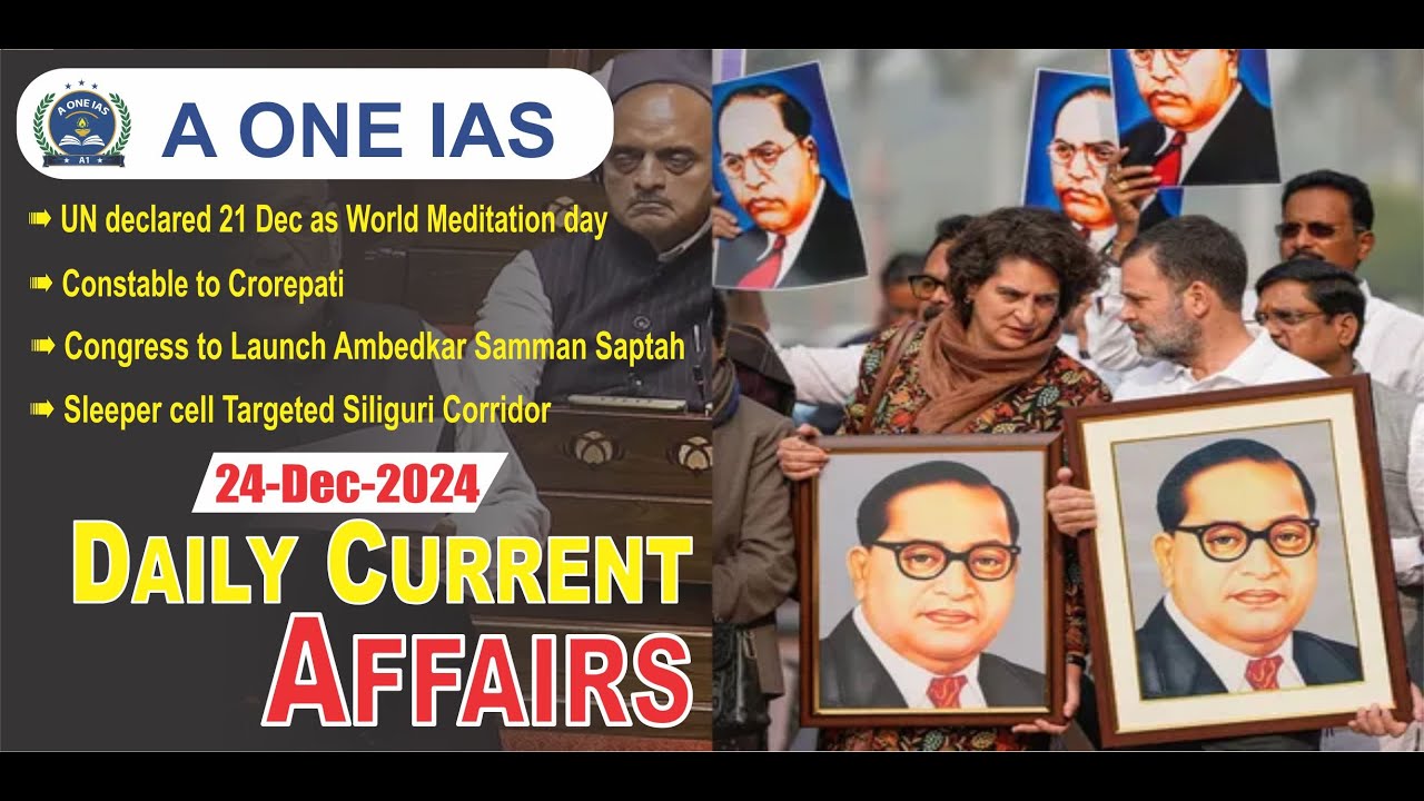 Daily Current Affairs | 24th Dec 2024 | A One IAS - YouTube