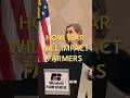 How war will impact farmers...