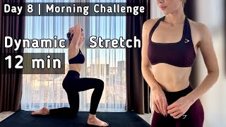 12 MIN Dynamic Morning Flow — DAY 8 | No-Equipment | 30 DAY MORNING MOBILITY CHALLENGE