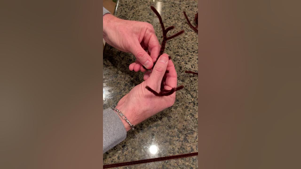 How to make big buck horns out of pipe cleaners🦌 YouTube