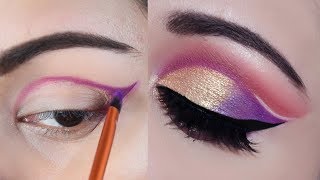 कट क्रीज़ आई मेकअप करने का सबसे आसान तरीका How To Do Easy CUT CREASE Eyeshadow Tutorial
