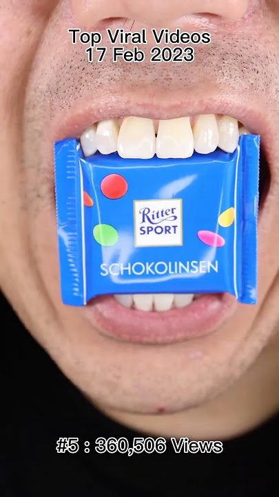 360K Views in 1 Day: Why This ASMR Ritter Sport Chocolate Video Is So Satisfying! #ASMR see more 👆