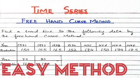 Time Series Analysis in Statistics || Free hand curve method