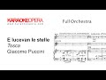Karaoke Opera E Lucevan Le Stelle Tosca Puccini Orchestra Only Version With Score mp3
