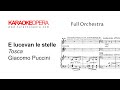 Karaoke Opera: E Lucevan le Stelle - Tosca (Puccini) Orchestra only version with score