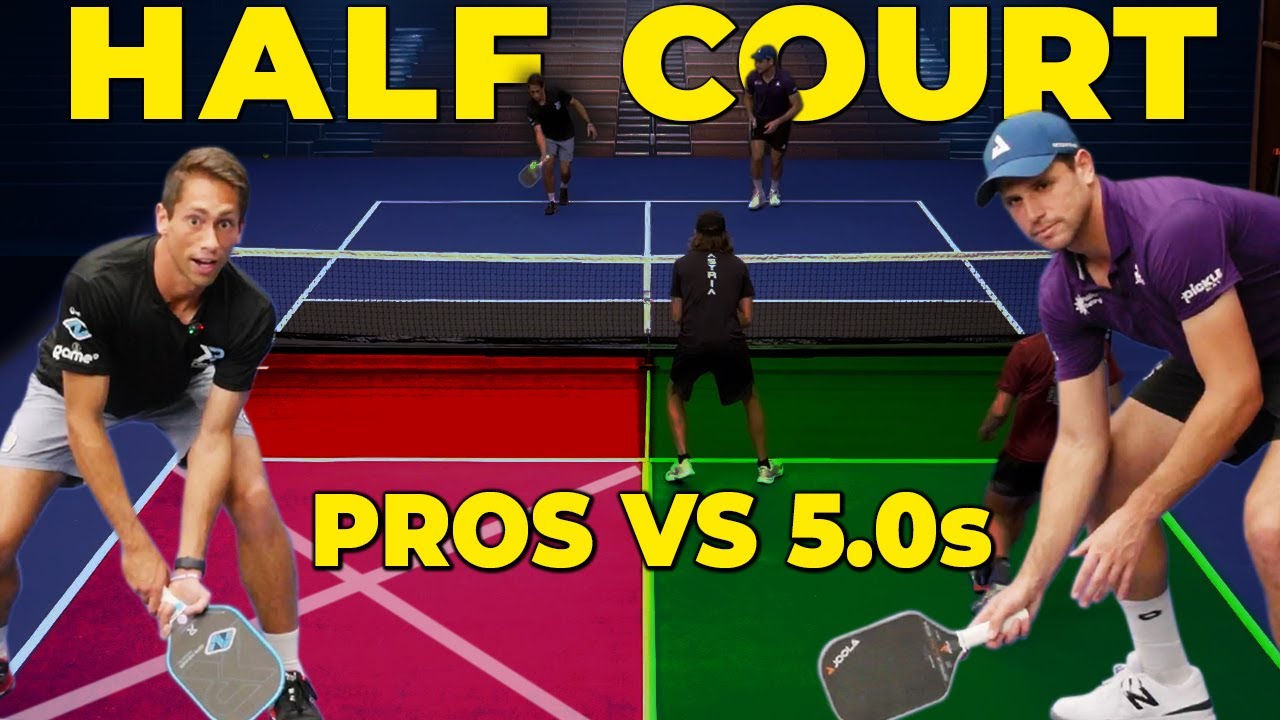 Pros Only Get HALF of Pickleball Court Against 5.0s!