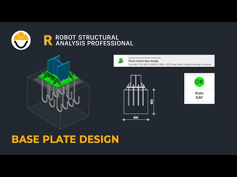 Fixed Base plate design in Robot Structural Analysis
