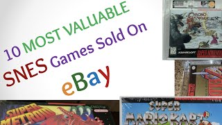Top 10 Most Valuable SNES Games Sold on eBay - Video Game Price Guide Super Nintendo Collecting