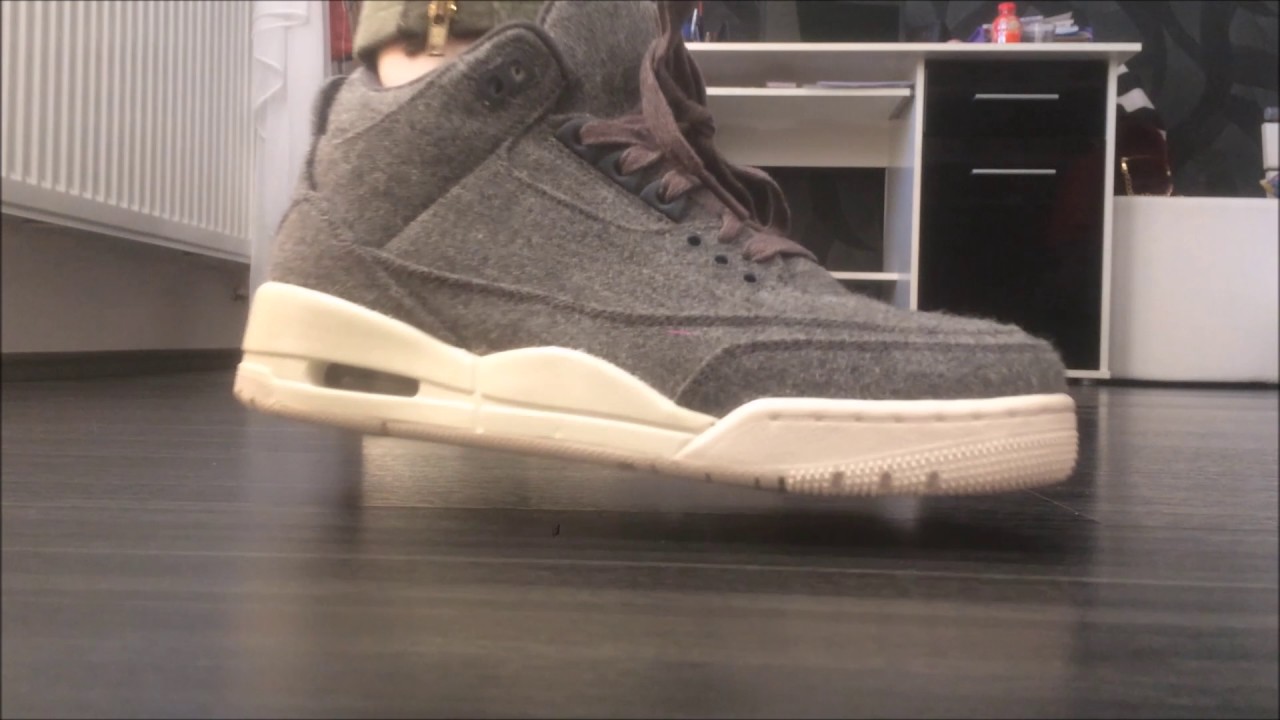 jordan 3 wool on feet