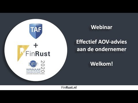 TAF & FinRust: EFFECTIEF AOV-ADVIES AAN DE ONDERNEMER