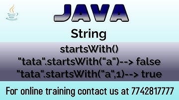 how to check a string starts with a given prefix in java | startsWith() in java