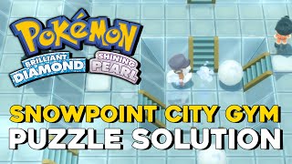 Pokemon Brilliant Diamond & Shining Pearl Snowpoint City Gym Puzzle Solution screenshot 4