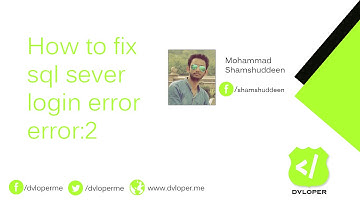 Error 40-Sql server login failed : Error 2
