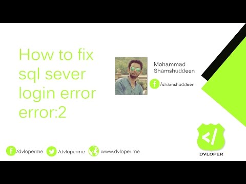 Error 40-Sql server login failed : Error 2