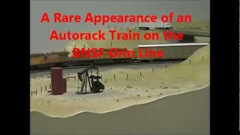 N Scale Orin Line - A Rare Autorack Train on the 4x10 Model Railroad