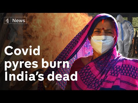 വിനാശകരമായ രണ്ടാം തരംഗത്തിനിടയിൽ ഇന്ത്യയുടെ മരിച്ചവരെ കൊവിഡ് ശവസംസ്കാര ചിതകൾ കത്തിച്ചു