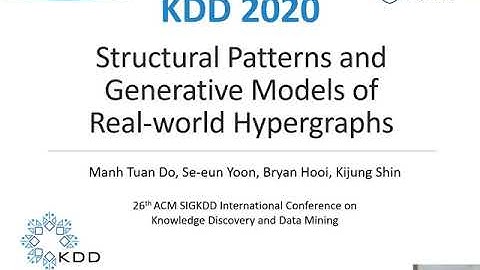 Structural Patterns and Generative Models of Real-world Hypergraphs (KDD 2020, Long)