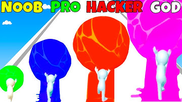 NOOB vs PRO vs HACKER vs GOD - Color Ball Run 3D