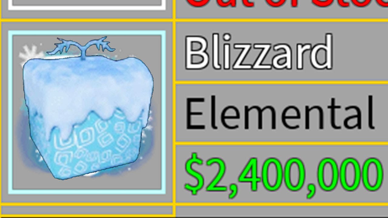 What is Blizzard CURRENT VALUE in Blox Fruits? ❄️ 