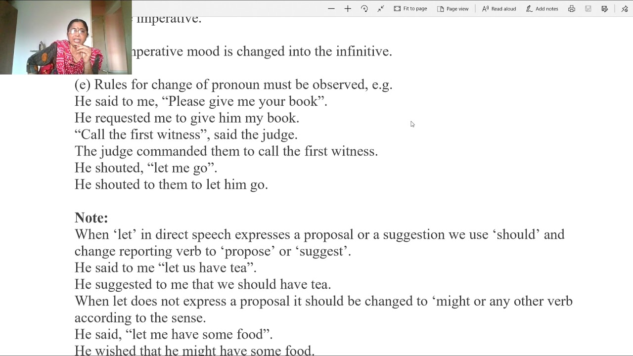 class 9 and 10 english gseb direct and indirect