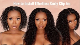 How to SLAY & Blend Curly Clip Ins! Clip In Installation Tutorial Using Curls Curls Clip Ins