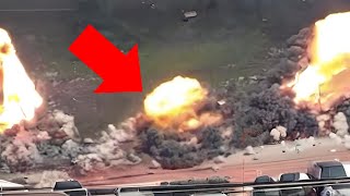 Russian Tank Filled with Explosives Creates Massive Explosion